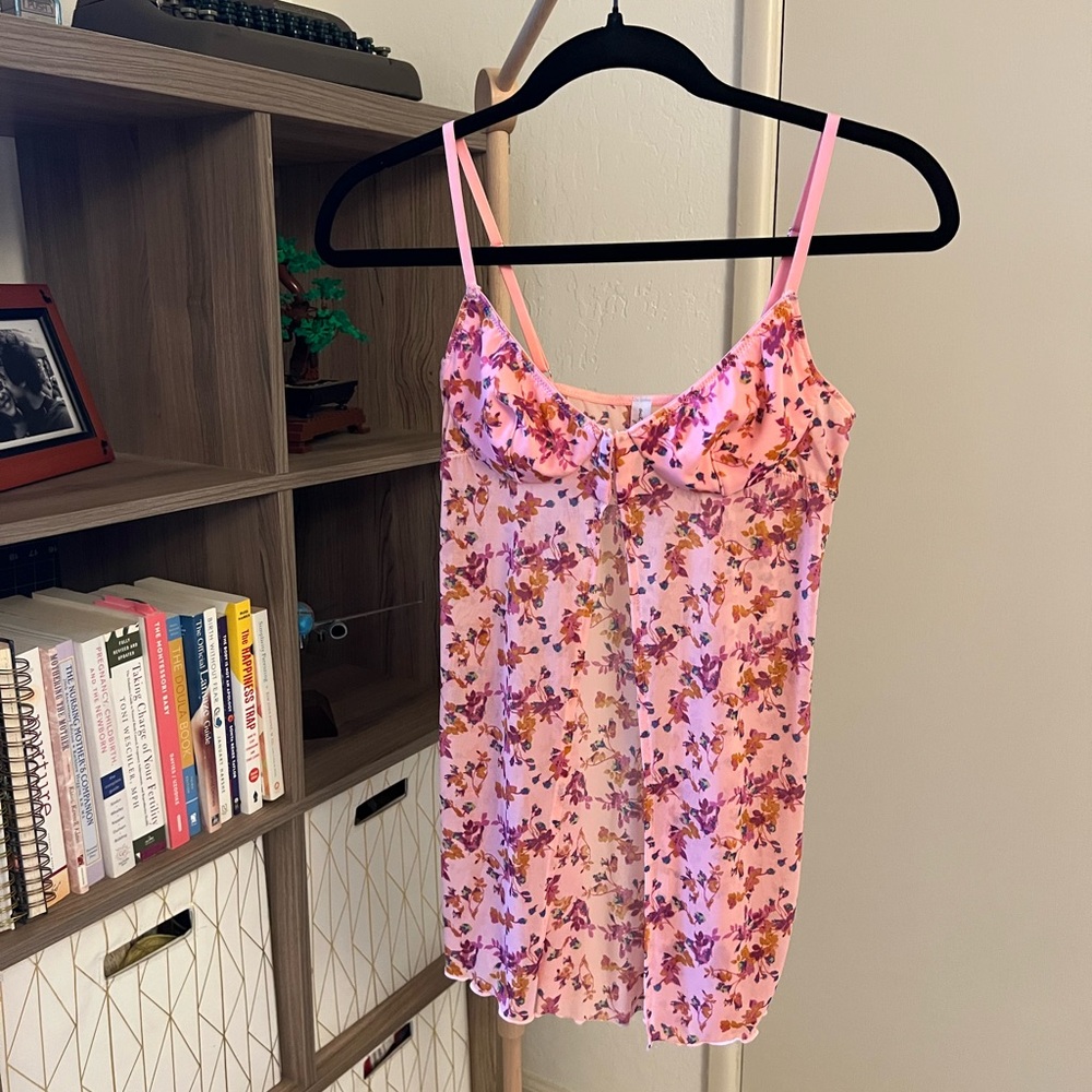Urban Outfitters Out From Under Carly Girl Crush Longline Flyaway Cami